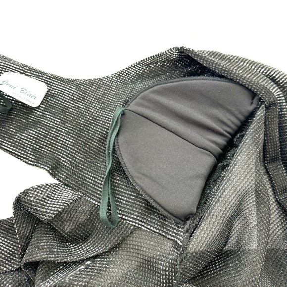 Vintage Joni Blair of California Sz L Silver Metallic Open Front Cardigan Top - Picture 9 of 14